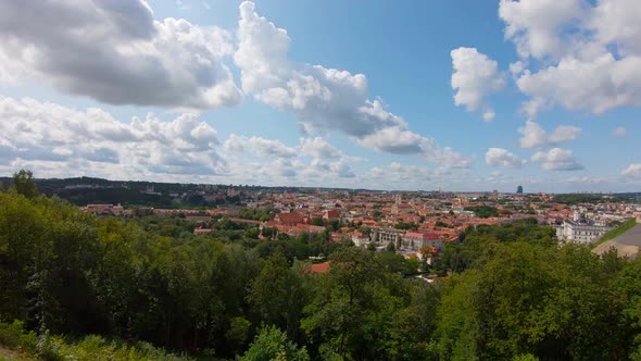 Panorama of the Old Town of Vilnius from the Three Crosses Hill, Lithuania