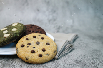 Greentea Cookies, Vanilla Cookies and  Chocolate Cookies