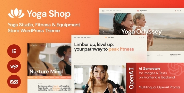 Yoga Shop - Yoga Studio WordPress Theme