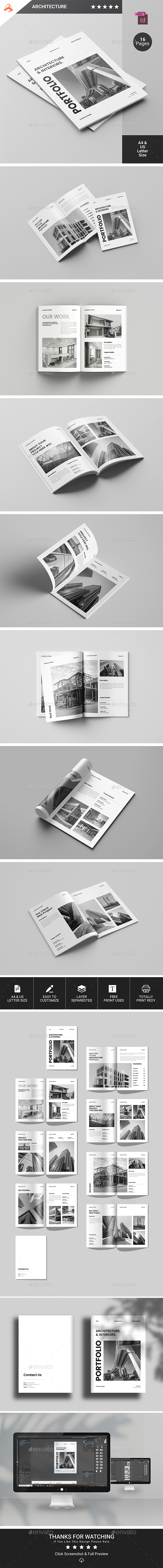 Architecture Brochure Template Design Layout