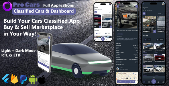 Pro Cars Classified - Buy and Sell Marketplace Flutter App