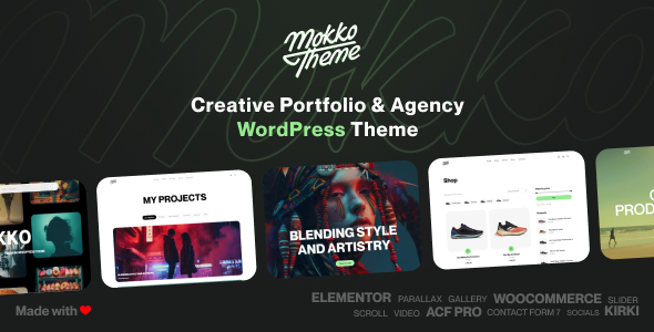 Mokko - Creative Portfolio & Agency WordPress Theme