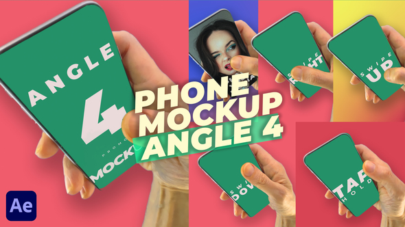 Mobile Phone Mockup Pack - Angle 4