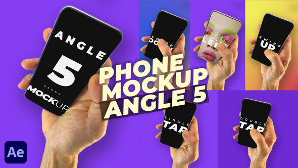 Mobile Phone Mockup Pack - Angle 5