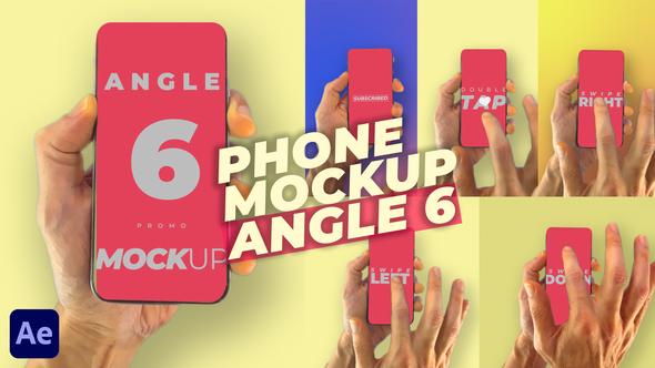 Mobile Phone Mockup Pack - Angle 6