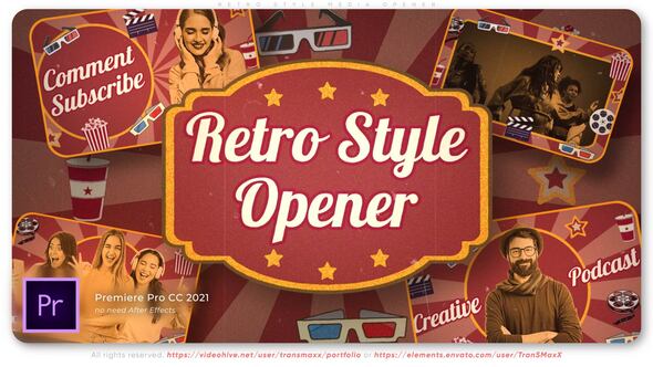 Retro Style Media Opener