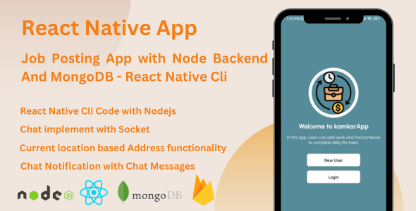 Job Posting App with Node Backend And MongoDB - React Native Cli