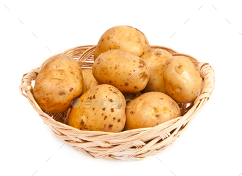 Potatoes in a wicker basket