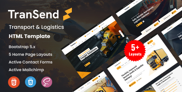 TranSend - Transport & Logistics HTML