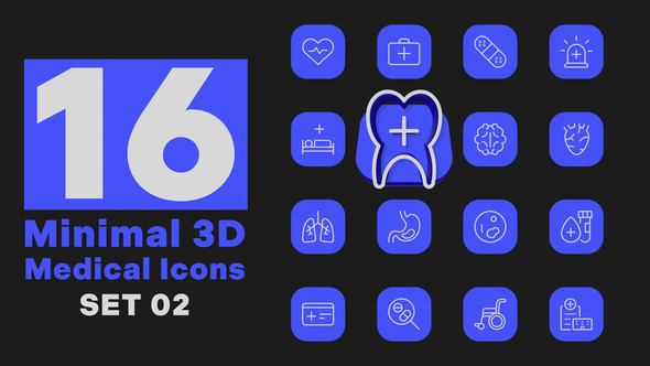 Minimal 3D - Medical Icons Set 2
