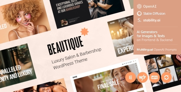 Beautique — Luxury Salon & BarbershopTheme