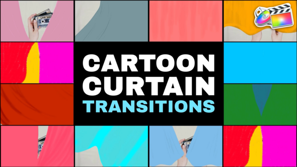 Cartoon Curtain Transitions | FCPX alt