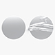 Two Round Stickers - silver sleek and wrinkly sticky tag - 3DOcean Item for Sale