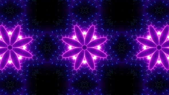 Vj Purple Neon Light Kaleidoscope Background Loop 4K 03