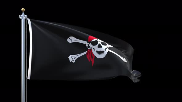 Pirate Waving Flag 