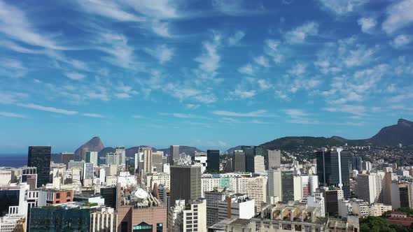 Rio de Janeiro Brazil. Tropical beach scenery. postcard of coastal city