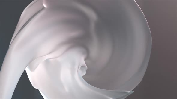 Smooth Spiral of White Liquid