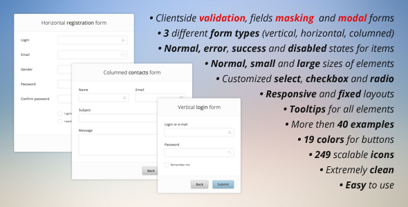 Pure CSS3 Forms Set + Validation and Masking