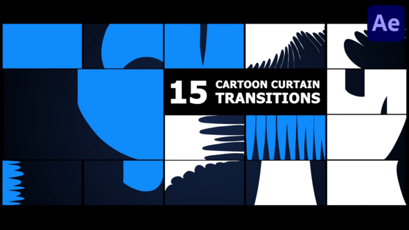 Cartoon Curtain Transitions | After Effects alt