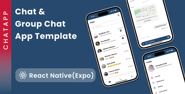 Chat & Group Chat App Template React Native | Whatsapp Clone React Native Template | ChatApp