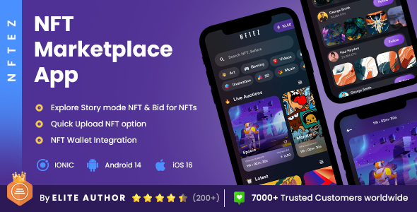 2 App Template| NFT Marketplace | Digital Assets Management |  NFT Trading and Creation| NFTez