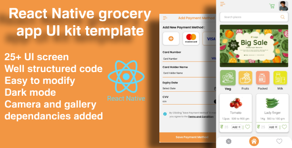 Grocery Cart Pro - React Native UI Kit Template