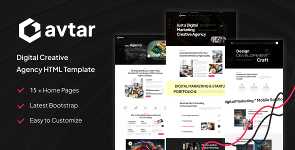 Avtar - Digital Agency HTML Template & RTL Ready