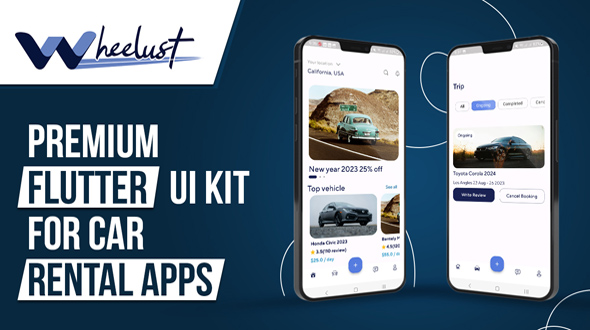 Wheelust: Flutter-Driven UI for Car Rental Apps
