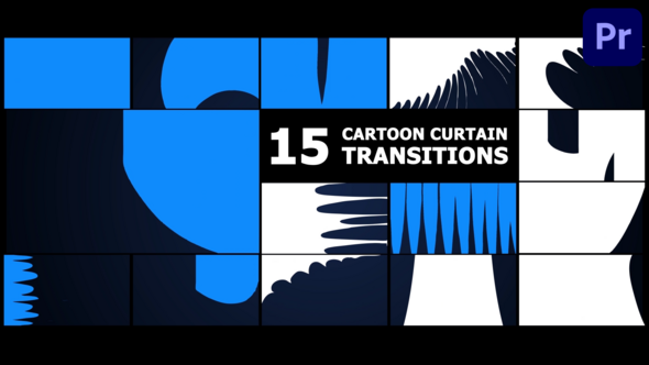 Cartoon Curtain Transitions | Premiere Pro MOGRT