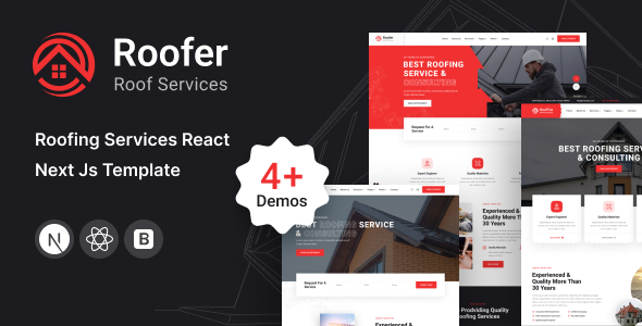 Roofer - Roofing Services React Next Js Template