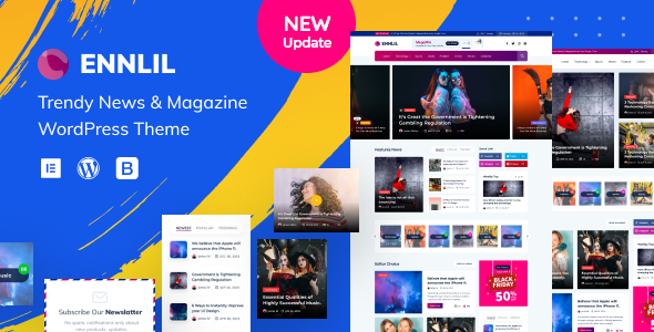 Ennlil - Modern Magazine WordPress Theme with Dark Mode + WooCommerce