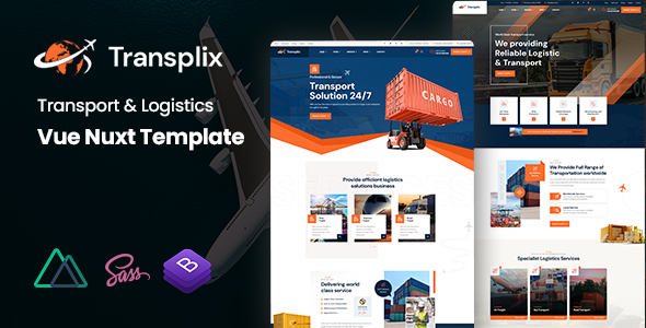 Transplix - Transport & Logistics Vue Nuxt