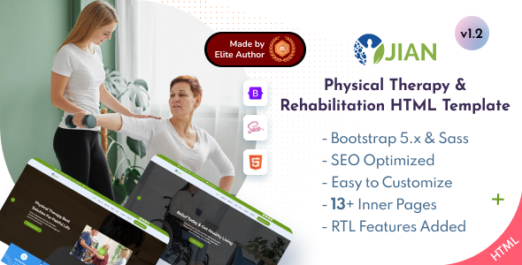 Jian - Physical Therapy & Rehabilitation Bootstrap 5 Template