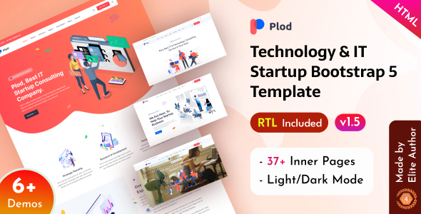 Plod - Technology & IT Startup Bootstrap 5 Template