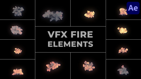 VFX Fire Elements for After Effects alt