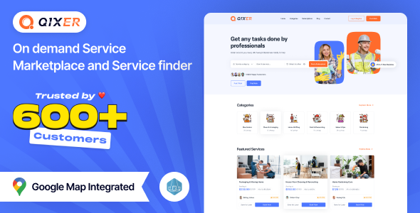 Qixer - Multi-Vendor On demand Handyman Service  Marketplace and Service Finder