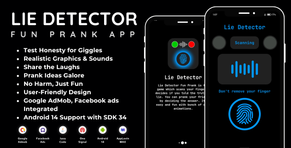 Lie Detector Fun Prank App with AdMob Ads Android