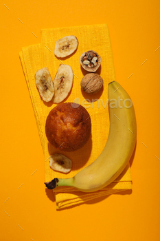 Tasty food with banana, concept of tasty food with banana