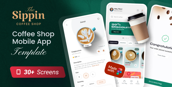 Sippin Coffee Shop - React Native Mobile App