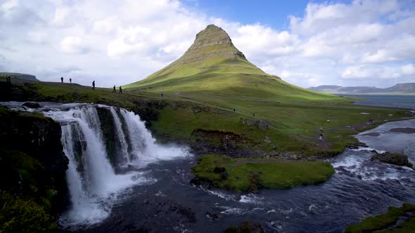 Kirkjufell Mountain Landscape in Iceland Summer