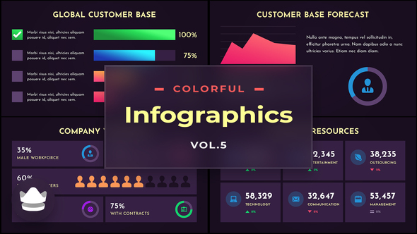 Colorful Infographics Vol.5 - After-Effects Template alt