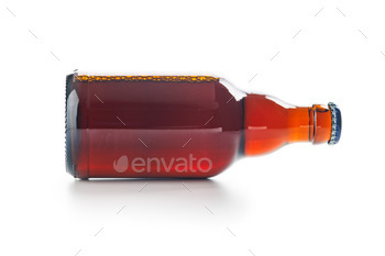 Bottle of beer isolated on white background.