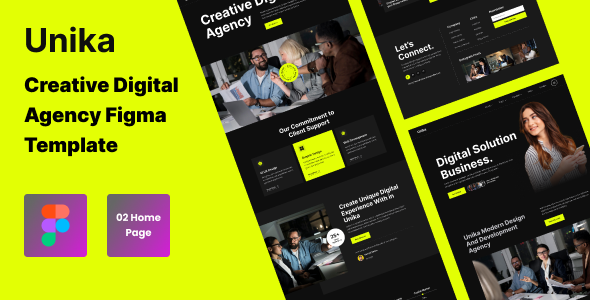 Unika – Creative Agency & Portfolio Figma Template