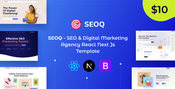 SEOQ - SEO & Digital Marketing Agency React Next JS Template