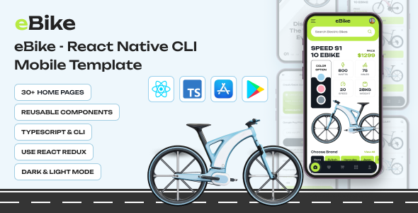 eBike - React Native CLI eCommerce Mobile App Template
