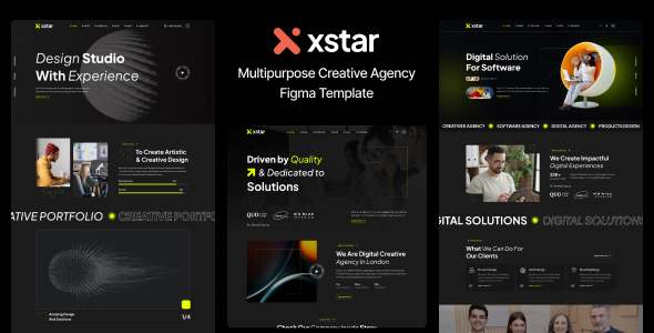 Xstar – Creative Agency Figma Template