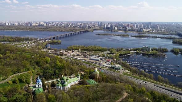 City Traffic on the Bridge and Highway