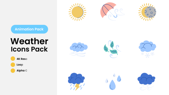 Weather Icon Animated Pack