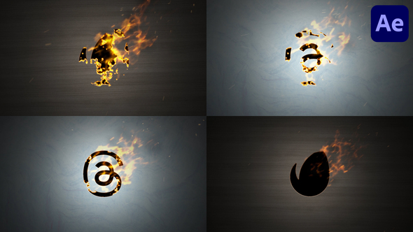 Burn Up Logo for After Effects