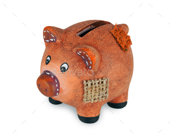Small clay piggy bank
